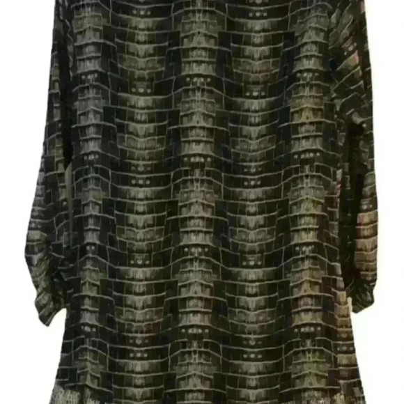 Style & Company animal print women’s pullover ruffle bottom ruched sleeve L - Picture 5 of 6